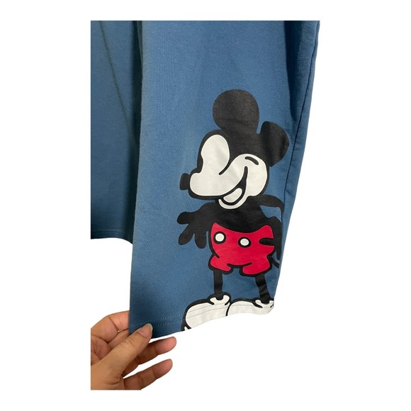 Disney Mickey Mouse womens Capri sweats drawstring waist. Blue. Size Large - Picture 5 of 11